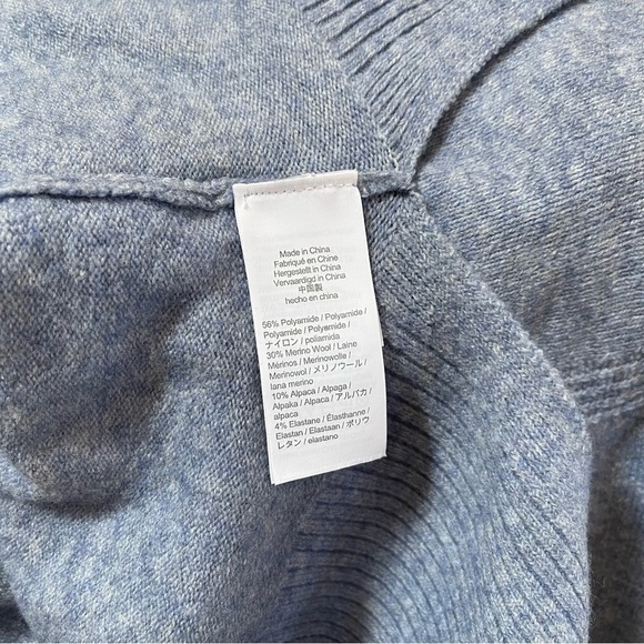 J. Crew Sweater Pullover Turtleneck Wool Alpaca Soft Cozy Classic Basic Blue XS - Picture 9 of 12